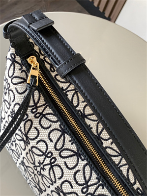 Loewe Cubi Bag In Anagram Jacquard and Calfskin