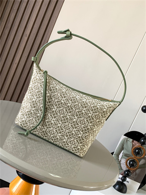 Loewe Cubi Bag In Anagram Jacquard and Calfskin