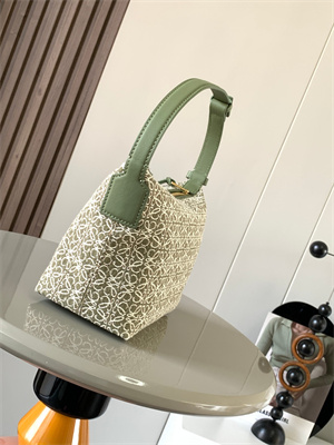 Loewe Cubi Bag In Anagram Jacquard and Calfskin