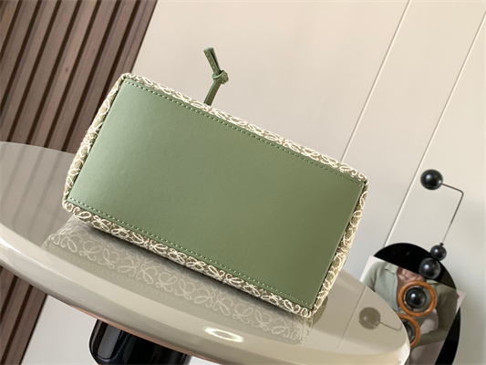 Loewe Cubi Bag In Anagram Jacquard and Calfskin