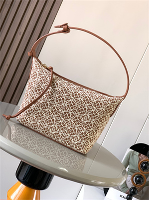 Loewe Cubi Bag In Anagram Jacquard and Calfskin