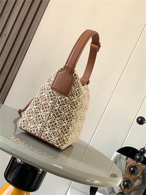 Loewe Cubi Bag In Anagram Jacquard and Calfskin