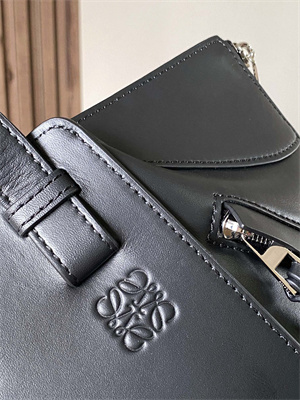 Loewe Compact Hammock bag in satin calfskin With Jacquard Strap