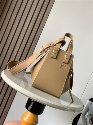 Loewe Compact Hammock bag in satin calfskin With Jacquard Strap