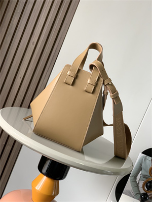 Loewe Compact Hammock bag in satin calfskin With Jacquard Strap