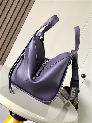 Loewe Compact Hammock bag in satin calfskin With Jacquard Strap