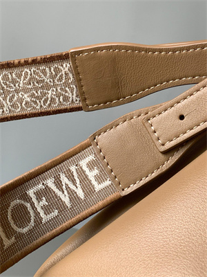 Loewe Compact Hammock bag in satin calfskin With Jacquard Strap