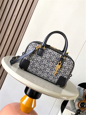 Loewe Amazona 23 Bag In Anagram Jacquard and Calfskin Black