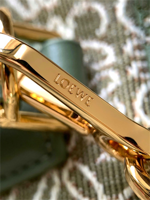 Loewe Amazona 28 Bag In Anagram Jacquard and Calfskin Green