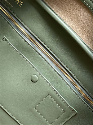 Loewe Amazona 28 Bag In Anagram Jacquard and Calfskin Green