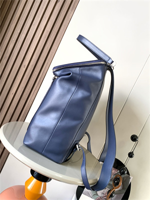 Loewe Goya Backpack In Silk Calfskin Navy Blue