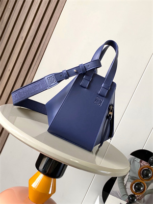 Loewe Compact Hammock bag in satin calfskin With Jacquard Strap