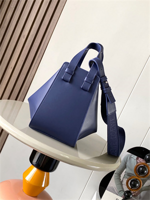 Loewe Compact Hammock bag in satin calfskin With Jacquard Strap