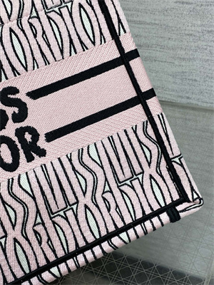 CD Miss Dior Small Book Tote Allover Emb Pale Pink