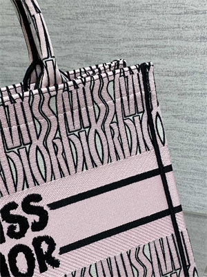 CD Miss Dior Medium Book Tote Allover Emb Pale Pink