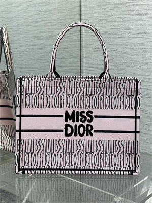 CD Miss Dior Medium Book Tote Allover Emb Pale Pink