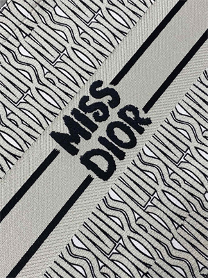 CD Miss Dior Large Book Tote Allover Emb Green