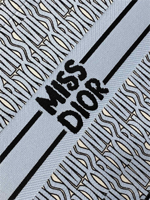 CD Miss Dior Large Book Tote Allover Emb Pale Blue