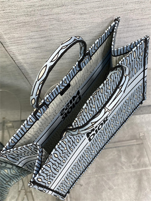 CD Miss Dior Large Book Tote Allover Emb Pale Blue