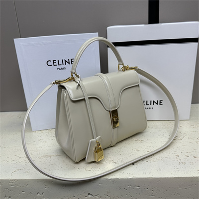 Celine Small 16 Bag In Satined Calfskin Grey
