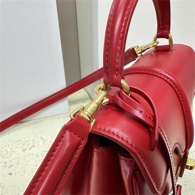 Celine Mini 16 Bag In Satined Calfskin Red