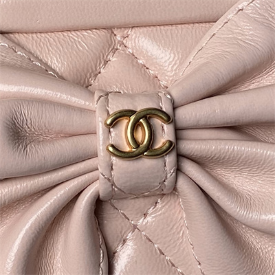 Chanel CLUTCH WITH CHAIN Lambskin Gold-Tone Metal Pink AP4028