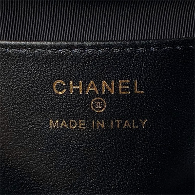 Chanel CLUTCH WITH CHAIN Lambskin Gold-Tone Metal Black AP4028