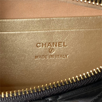 Chanel Waist Bag Shiny Lambskin, Enamel & Gold-Tone Metal Black AS4113