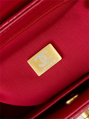 Cha.nel Mini Shopping Bag Kelly Bag Shiny Aged Calfskin Gold-Tone Metal Red AS4416