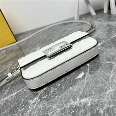 Fen.di BAGUETTE Phone Pouch Nappa Leather White