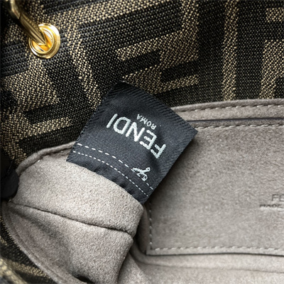 Fen.di BAGUETTE Phone Pouch FF Fabric Brown