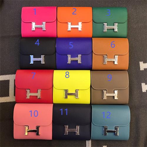 Her.mes Constance Compact Wallet Epsom Leather All Colors
