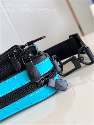 L.V Trio Messenger Monogram Eclipse Reverse coated canvas Turquoise M11648