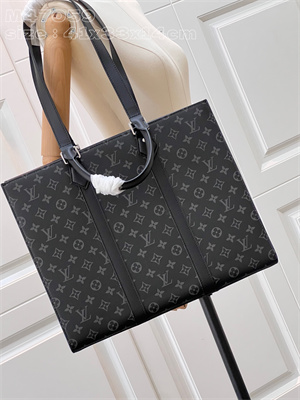 L.V Sac Plat 24H Monogram Eclipse coated canvas M47059