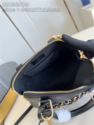 L.V Alma BB Handbag Black Calfskin M12289