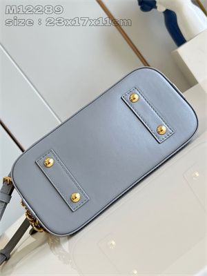 L.V Alma BB Handbag Black Calfskin Trianon Gray M12561