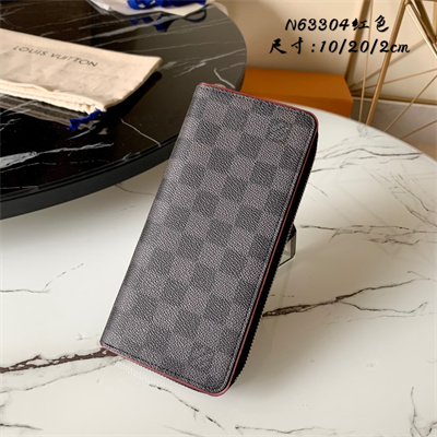 L.V Zippy Wallet Vertical Damier Graphite Canvas N63254
