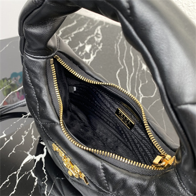 Prada Soft Nappa Leather Mini Bag Black Color 1BA384