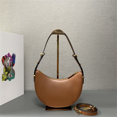 Prada Arqué leather shoulder bag Cognac Color 1BC194