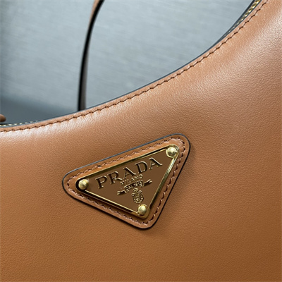 Prada Arqué leather shoulder bag Cognac Color 1BC194