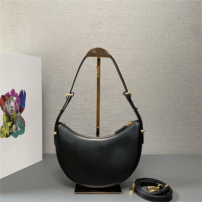 Prada Arqué leather shoulder bag Black Color 1BC194