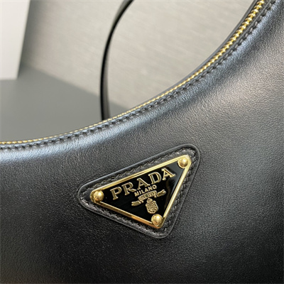 Prada Arqué leather shoulder bag Black Color 1BC194