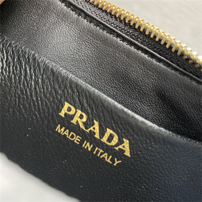 Prada Arqué leather shoulder bag Black Color 1BC194