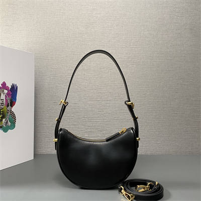 Prada Arqué leather Mini shoulder bag Black Color 1BC199