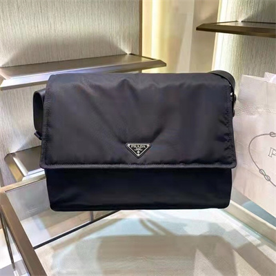 Prada Re-Nylon Messager Bag Black 1BC208