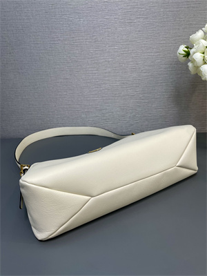 Prada Aimée large leather shoulder bag White Color 1BC228