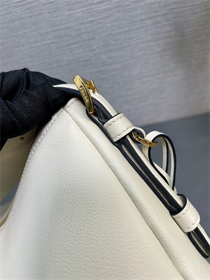 Prada Aimée large leather shoulder bag White Color 1BC228
