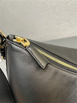 Prada Aimée large leather shoulder bag Black Color 1BC228