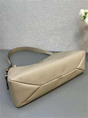 Prada Aimée large leather shoulder bag Travertine Color 1BC228