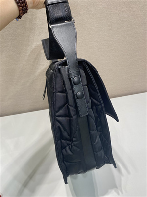 Prada Re-Nylon Large Padded Shoulder Bag Black 1BD256